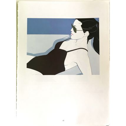 Orig 80s Patrick Nagel Print swimsuit Woman Disco Playboy Pinup Sexy Art gift