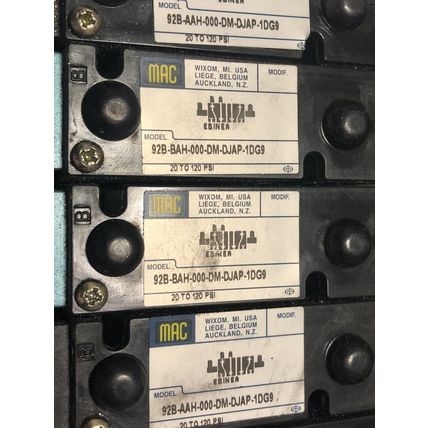 New MAC 92B-BAH-000-DM-DJAP-1DG9 PNEUMATIC VALVE PR92B-KABA-9,DM-DJAP-1DG,DL,EY