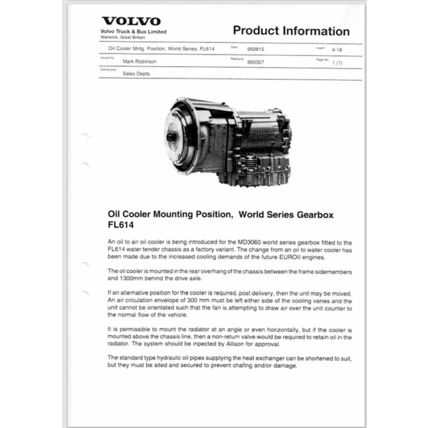 Volvo Trucks Power Transmission Product Information 1998 2003 PDF