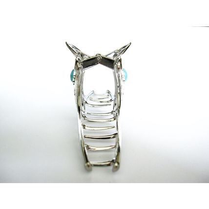 Extra large hair claw clip silver turquoise blue stone metal native western