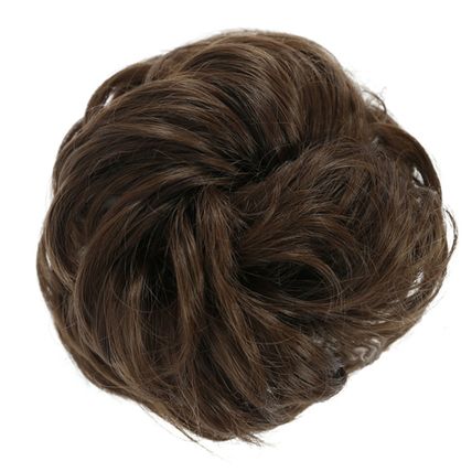 Synthetic Messy Bun Hair Piece, Ladies Hair Scrunchie BROWN 8