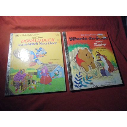 WINNIE The POOH & DONALD DUCK Little Golden Hardcover Books! 1965 & 1974! $10.00