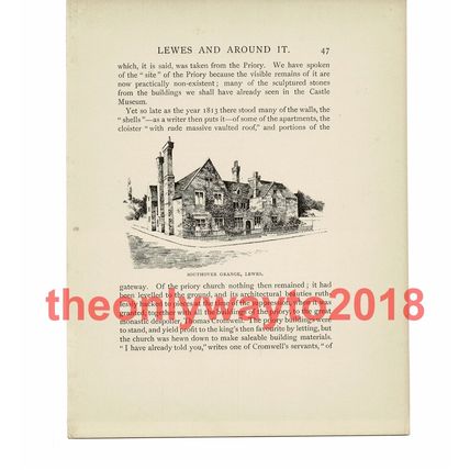 Southover Grange, Lewes, Sussex, Book Illustration (Print), 1903