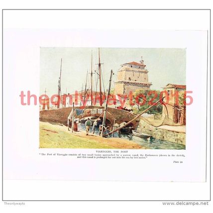 Viareggio, the Port, Italy, Book Illustration (Print), c1920