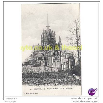 BRAINE (AISNE), L'EGLISE ST-IVED, FRANCE, Postcard