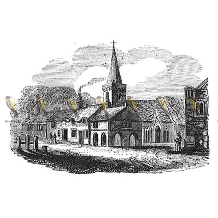 Brading Church, Isle Of Wight, England, 1840, MODERN REPRODUCTION