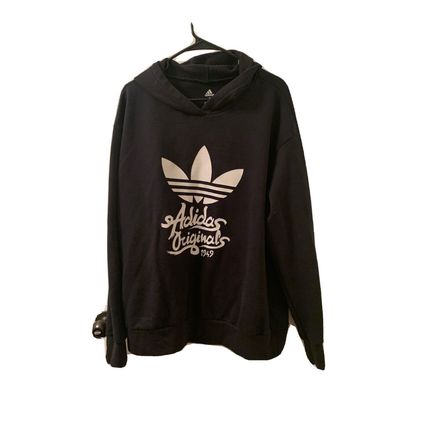 Adidas Originals Men's Hoodie Sweatshirt Pullover Size XL Black & White