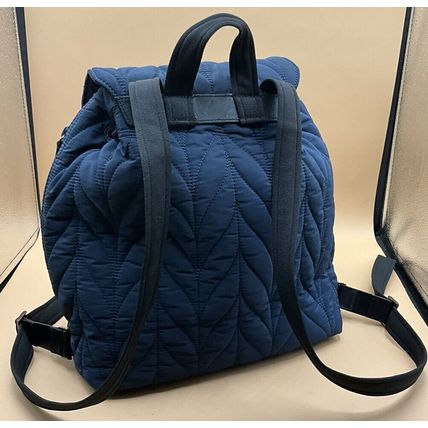 A Rare Beautiful Kate Spade NY Ellie Large Flap Backpack in Nightcap Navy Blue
