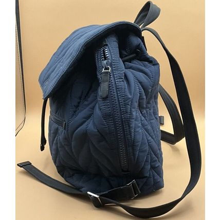 A Rare Beautiful Kate Spade NY Ellie Large Flap Backpack in Nightcap Navy Blue