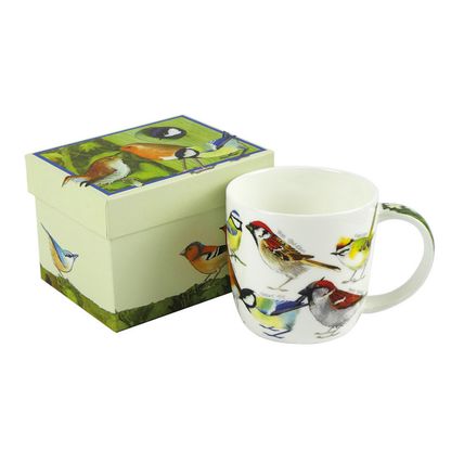 Emma Ball Mug Garden Birds Bone China Tea Coffee Cup Gift Box Eric Heyman 350 ml