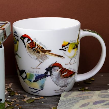 Emma Ball Mug Garden Birds Bone China Tea Coffee Cup Gift Box Eric Heyman 350 ml
