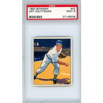 1950 Bowman Art Houtteman #42 PSA 9 P1260