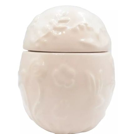 Pink Egg Shaped Ceramic Candle Vanilla Frosting Scented Candle Easter Bunny