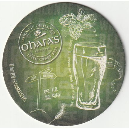 BEER MAT - CARLOW BREWING CO (IRELAND) - O'HARA'S IRISH CRAFT BEER - (Cat No 068