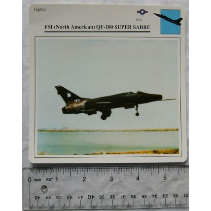 FSI QF-100 Super Sabre - USA - Fighter - Collectors Club Card