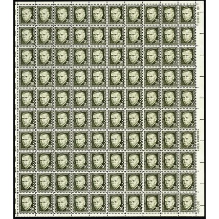 1289b, Mint NH 20¢ Dull Gum Sheet of 100 - Stuart Katz