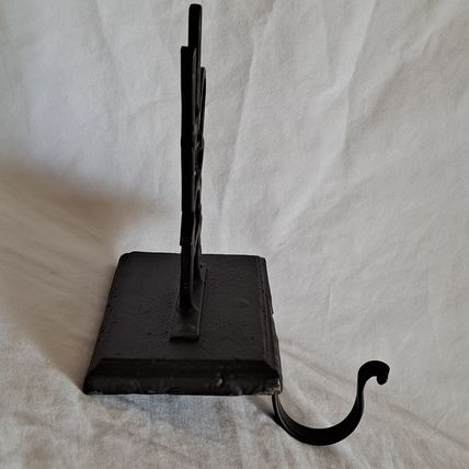 Metal HOPE Christmas STOCKING HANGER Mantel Sitter Holder Hook Black