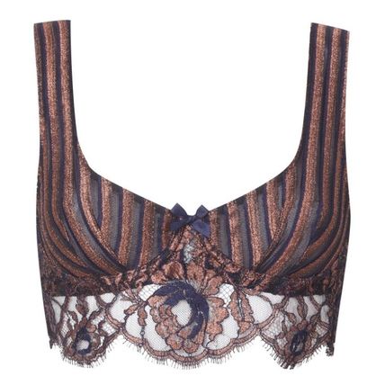 AGENT PROVOCATEUR Sapphira Plunge Underwired Bra Bronze BNWT