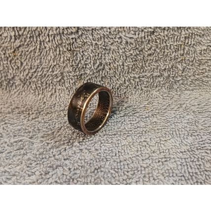 1982 Kennedy Half Dollars size 12 coin ring handmade mixed metals (B)