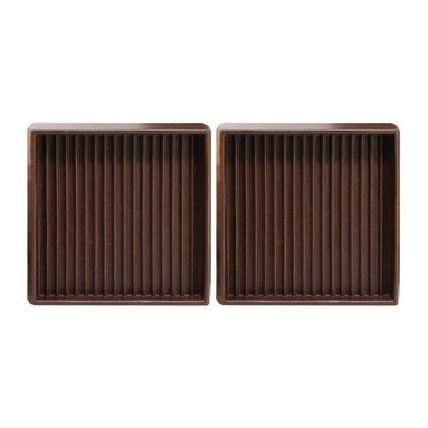 CASTR CUP SQR BRN 3"2PK