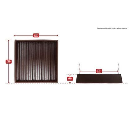 CASTR CUP SQR BRN 3"2PK