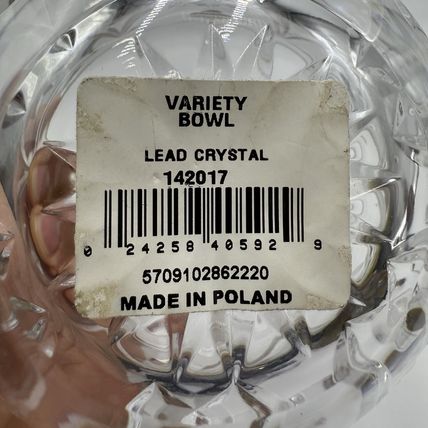Waterford Crystal Variety Bowl 5" Poland #142017 Clear Etched Decor Vintage