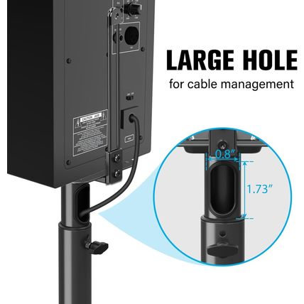 Mounting Dream Speaker Stands - Height Adjustable Speaker Stand for Vizio, Polk,