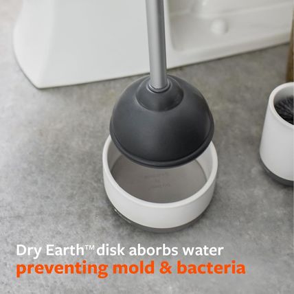 Full Circle Royal Plunge - Bathroom Toilet Plunger with Ceramic Holder and Diato