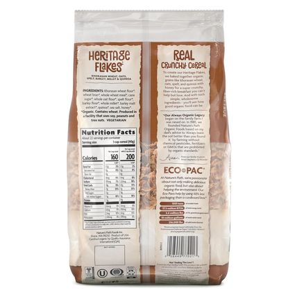 Nature'S Path Organic Heritage Flakes® Cereal, 32 Oz (Pack of 6), Non-Gmo, Earth