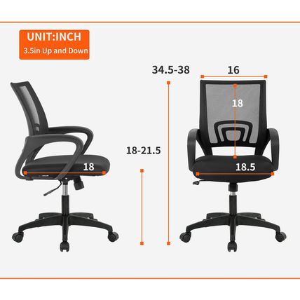 Home Office Chair Ergonomic Desk Chair Mesh Computer Chair with Lumbar Support A