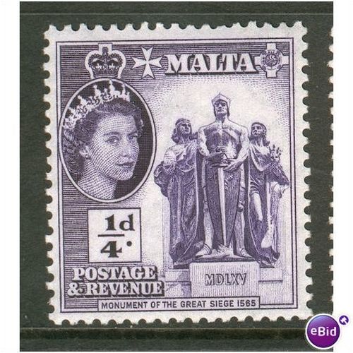 Malta stamps 1956 - SG 266 - 1/4d Monument of Great Siege 1565 MH