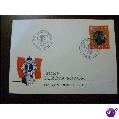 Norway 1981 Lions International Clubs Europa Forum Oslo Special Event Cover