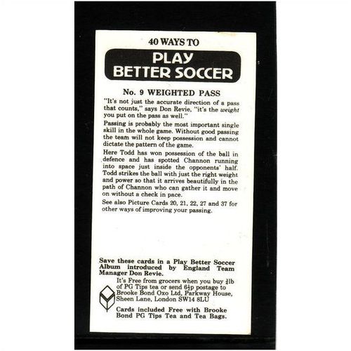 Brook Bond Play Better Soccer Weighted Pass No 9 Mint