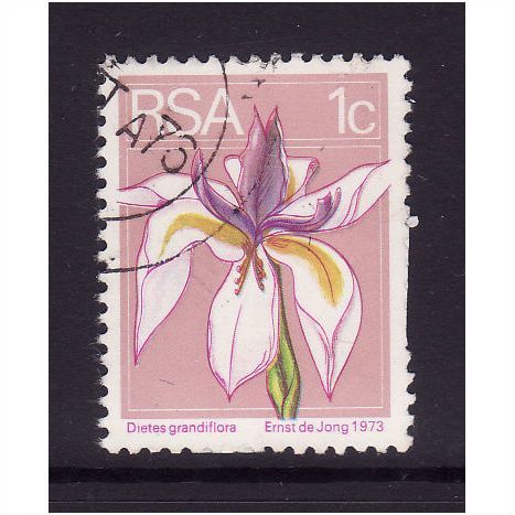 SOUTH AFRICA 1974 1c IRIS SG 348 FINE USED #3