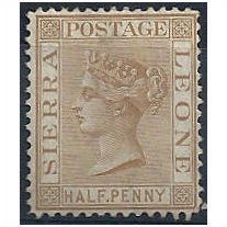 Sierra Leone 1876 SG16 1/2d Brown Mounted Mint ..