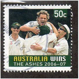 AUS 2007 50c 'AUSTRALIA WINS THE ASHES' FINE USED (EBID14993)