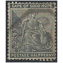 Cape of Good Hope 1882 SG40 1/2d Black Wmk Crown CA Fine Used ...