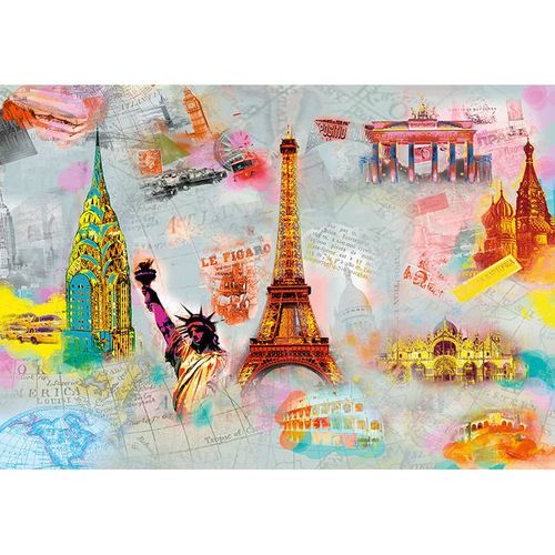 Giant Wallpaper mural photo wall decor New York Paris Moscow 366x254cm