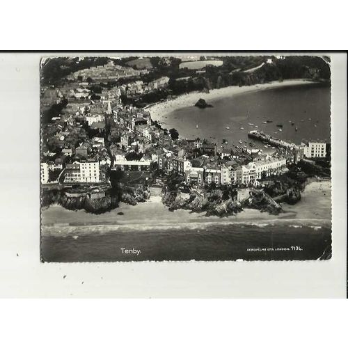 Wales TENBY Aerial Postcard by Aerofilms (7134)
