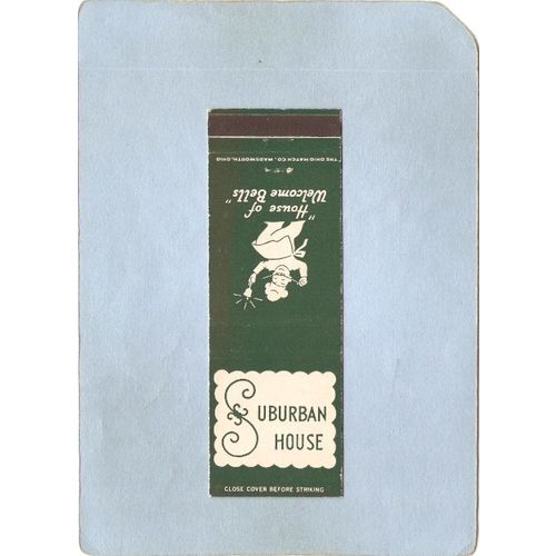 New York Williamsville Matchcover Suburban House 6600 Main St w/Info & Low~2445