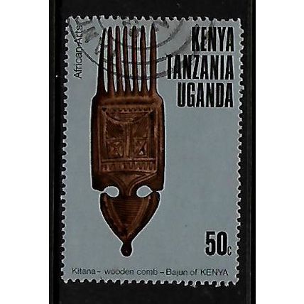 KENYA UGANDA & TANGANYIKA 1975 AFRICAN ARTS 50c KITANA WOODEN COMB SG 371 FU