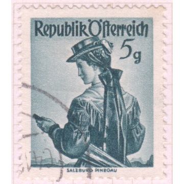 Austria 1948 - SG1109 - 5g green - "Salzburg Pinzgau" - used 3