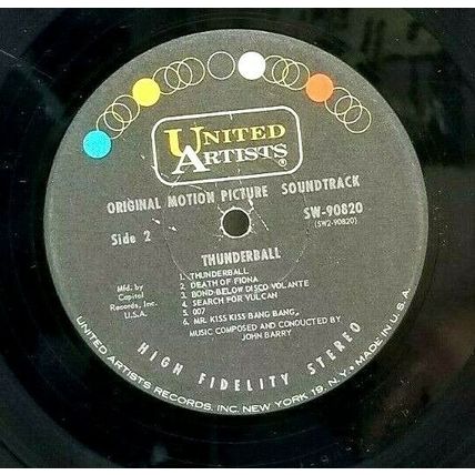 THUNDERBALL Soundtrack - JAMES BOND 007 - John Barry 1965 LP Vinyl Record (P7)