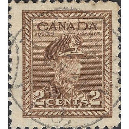 CANADA, King George VI Army uniform, brown 1942, 2c, #3