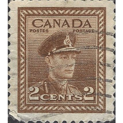 CANADA, King George VI Army uniform, brown 1942, 2c, #4