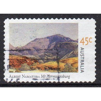Australia 2002 Birth Centenary of Albert Namatjira -Mt Hermannsburg s/a 45c Used