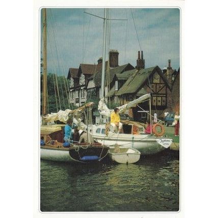 Upton Typhoon Boat at Horning Norfolk Village Green Mooring Postcard