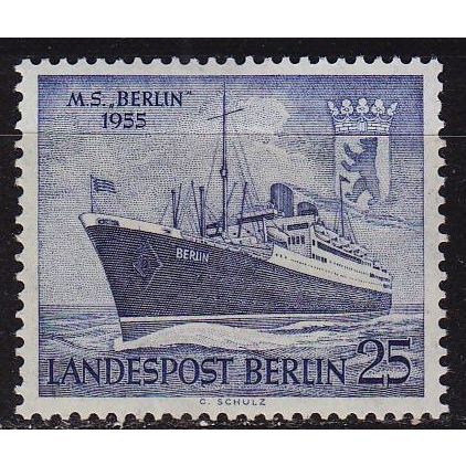 GERMANY BERLIN [1955] MiNr 0127 ( */mh ) Schiffe