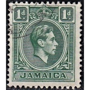 JAMAICA, 1951 1d George VI, SG 122a (Scott #149), used.
