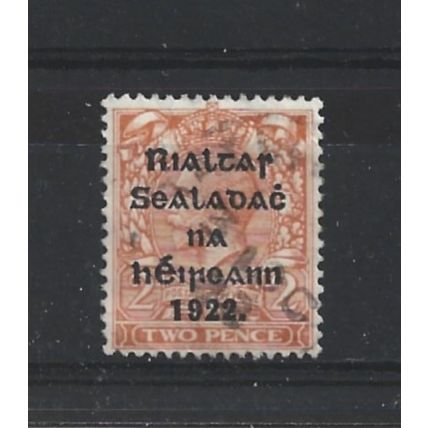 Ireland.SG34 2d Orange.Die Unchecked.Fine Used.Oct24g